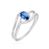 Bague Lyna Or Blanc Saphir Et Diamant