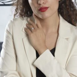 Bague Eva Or Blanc Topaze Et Diamant -Histoire d'Or B3DFBTB518 model0