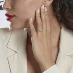 Bague Eva Or Blanc Topaze Et Diamant -Histoire d'Or B3DFBTB518 model1