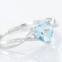 Bague Clothilde Or Blanc Topaze Et Oxyde De Zirconium -Histoire d'Or B3DFBTB794 view3