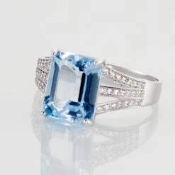 Bague Or Blanc Darryl Topaze Oxydes De Zirconium -Histoire d'Or B3DFBTB811 view3