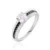 Bague Solitaire Katrina Or Blanc Oxyde De Zirconium
