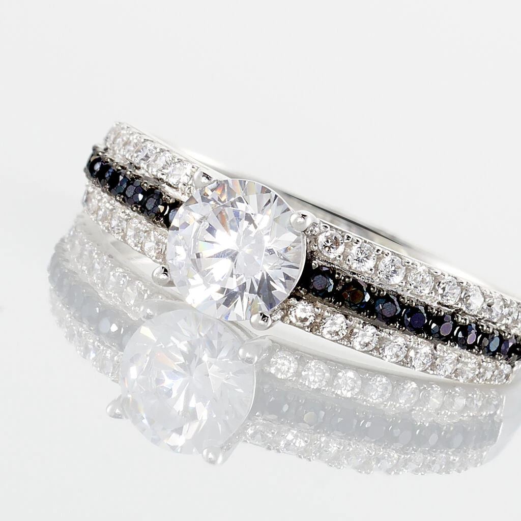 Bague Solitaire Katrina Or Blanc Oxyde De Zirconium 4 Bague Solitaire Katrina Or Blanc Oxyde De Zirconium – Image 4