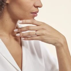 Bague Solitaire Moera Or Blanc Oxyde De Zirconium -Histoire d'Or B3DFBZW033 model0