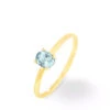 Bague Lily Or Jaune Aigue Marine