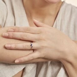 Bague Celestine Or Jaune Saphir Et Diamant -Histoire d'Or B3DFJSB395 model1