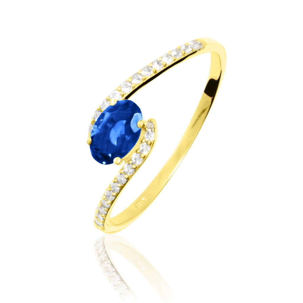 Bague Loriane Or Jaune Saphir Et Diamant 1 Bague Loriane Or Jaune Saphir Et Diamant