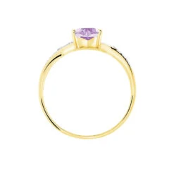 Bague Clothilde Or Jaune Amethyste Et Oxyde De Zirconium -Histoire d'Or B3DFJYI609 view2