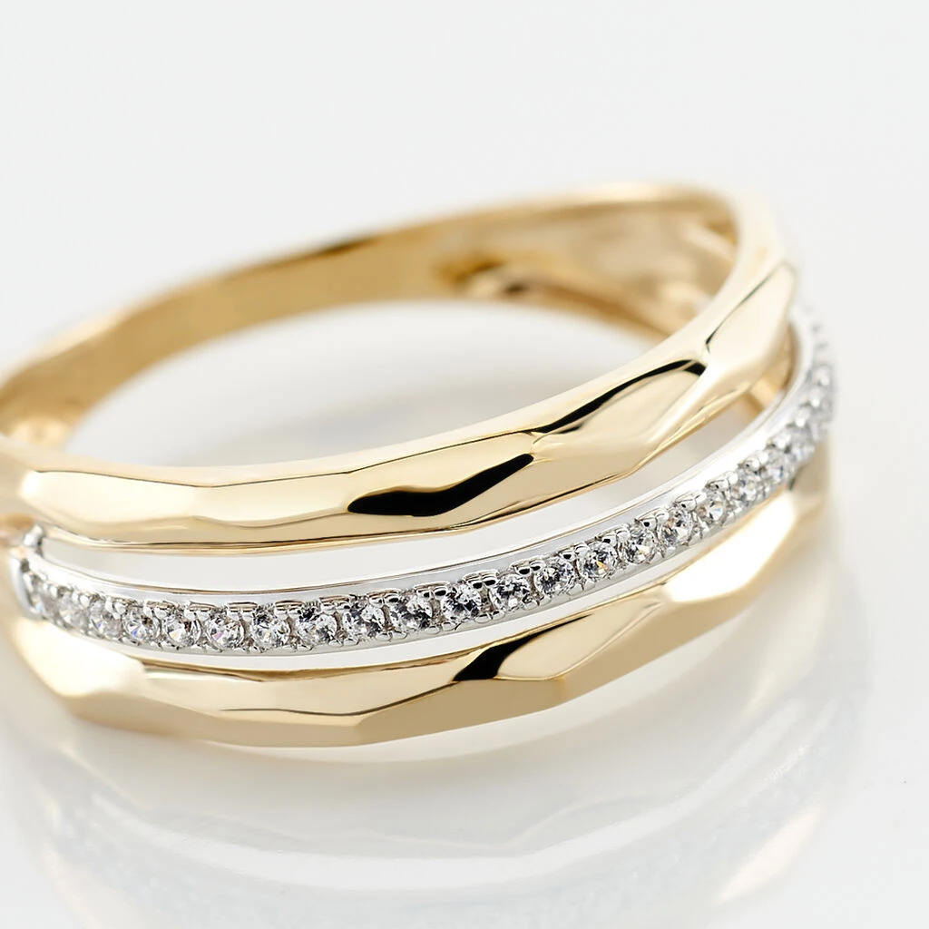 Bague Mauna Or Jaune Oxyde De Zirconium 4 Bague Mauna Or Jaune Oxyde De Zirconium – Image 4