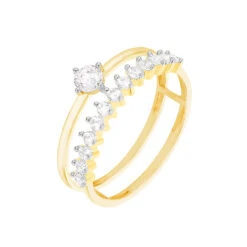 Bague Dolfina Or Jaune Oxyde De Zirconium