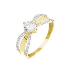 Bague Rozabel Or Jaune Oxyde De Zirconium