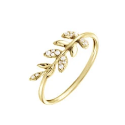 Bague Or Jaune Nahia Oxydes De Zirconium