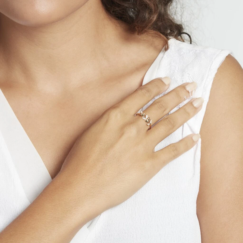 Bague Or Jaune Nahia Oxydes De Zirconium 6 Bague Or Jaune Nahia Oxydes De Zirconium – Image 6