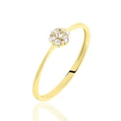 Bague Solitaire Maggeline Or Jaune Oxyde