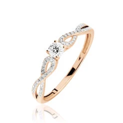 Bague Solitaire Livia Or Rose Diamant