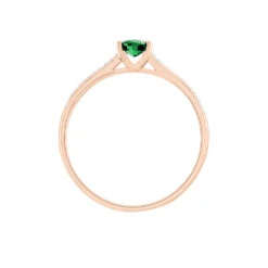 Bague Crista Or Rose Emeraude Et Diamant -Histoire d'Or B3DFREV307 view2