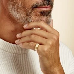 Chevalière Rectangle Or Jaune Oxyde De Zirconium -Histoire d'Or B3HMJZW005 model1