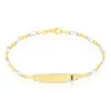 Bracelet Identité Bartolomee Maille Alternee 1/3 Or Bicolore