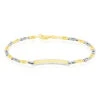 Bracelet Identité Fanelia Maille Marine Or Bicolore