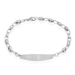 Bracelet Identité Canan Or Blanc