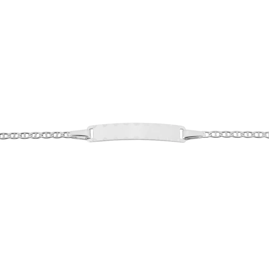 Bracelet Identité Gaspardine Maille Forçat Or Blanc 2 Bracelet Identité Gaspardine Maille Forçat Or Blanc – Image 2