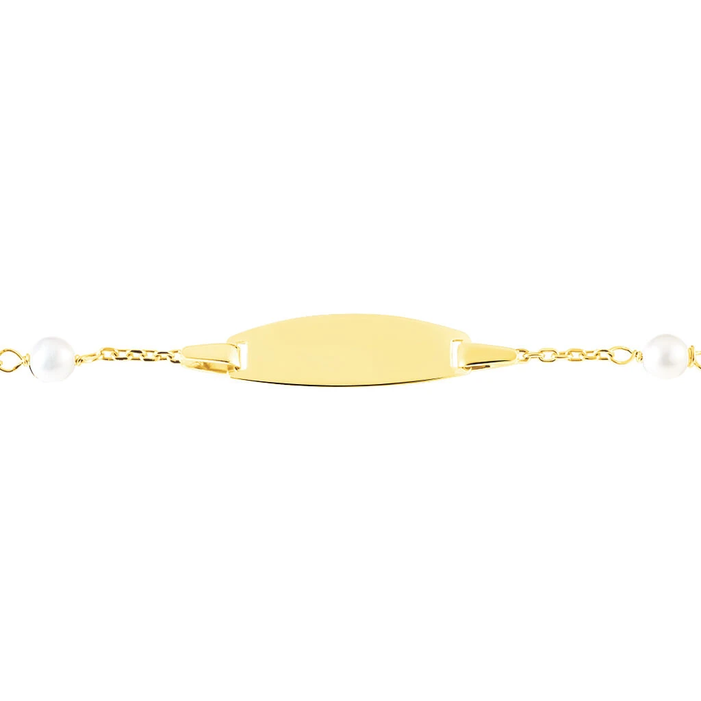 Bracelet Identité Gaspardine Maille Forçat Or Jaune Perle De Culture 2 Bracelet Identité Gaspardine Maille Forçat Or Jaune Perle De Culture – Image 2