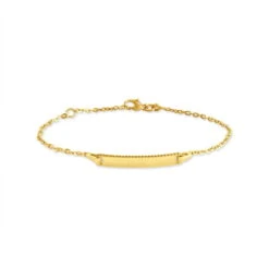 Bracelet Identité Maille Forçat Or Jaune