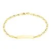 Bracelet Identité Fanelia Maille Marine Or Jaune