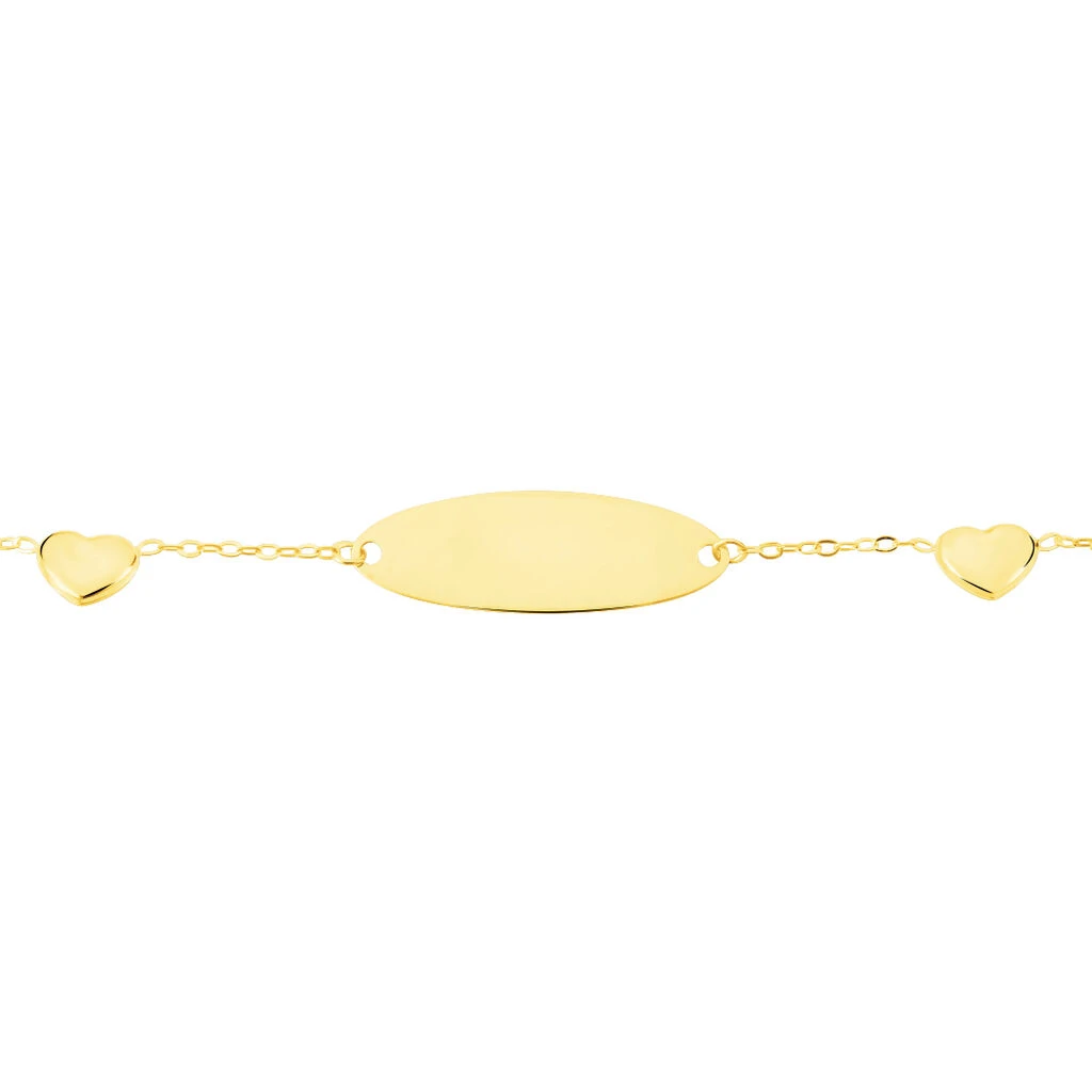 Bracelet Identité Helee Coeur Or Jaune 2 Bracelet Identité Helee Coeur Or Jaune – Image 2