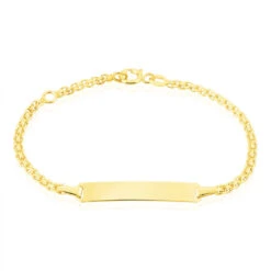 Bracelet Identité Euphenia Maille Bismark Or Jaune