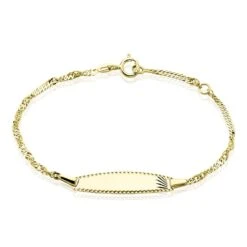 Bracelet Identite Bebe Or Jaune Ericka