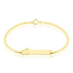 Bracelet Identité Etheline Maille Gourmette Or Jaune