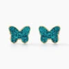 Boucles D'oreilles Puces Solena Papillon Or Jaune