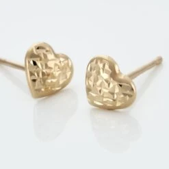 Boucles D'oreilles Puces Arisaema Cœur Or Jaune 5 Boucles D'oreilles Puces Arisaema Cœur Or Jaune -Histoire d'Or B3OEJW0579 view2