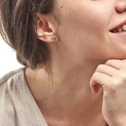 Boucles D'oreilles Puces Fulvie Double Dauphins Or Bicolore -Histoire d'Or B3OF2W0239 model0