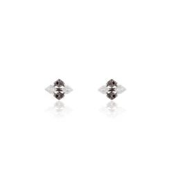 Boucles D'oreilles Pendantes Enid Or Blanc Diamant