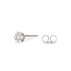 Boucles D'oreilles Puces Magnolia Or Blanc Diamant -Histoire d'Or B3OFBDW048 view2