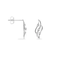 Boucles D'oreilles Puces Marnie Or Blanc Diamant -Histoire d'Or B3OFBDW365 view1