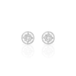 Boucles D'oreilles Puces Arroxa Or Blanc Diamant