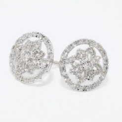 Boucles D'oreilles Puces Arroxa Or Blanc Diamant -Histoire d'Or B3OFBDW721 view2