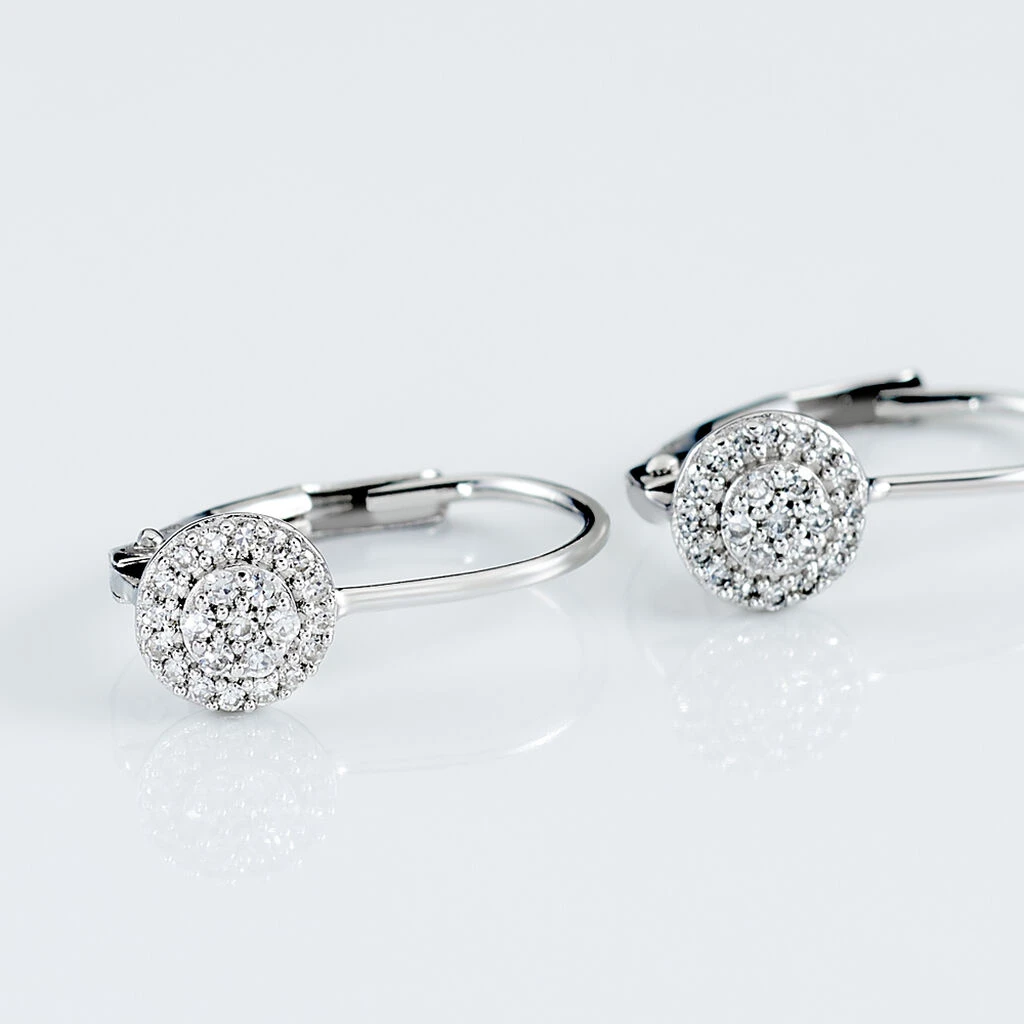 Boucles D'oreilles Pendantes Ursilla Or Blanc Diamants 3 Boucles D'oreilles Pendantes Ursilla Or Blanc Diamants – Image 3