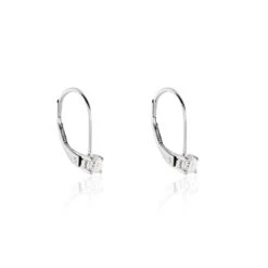 Boucles D'oreilles Pendantes Victoria Or Blanc Diamant