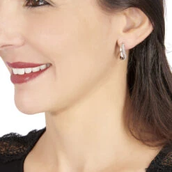 Créoles Hera Or Blanc Strass -Histoire d'Or B3OFBPW001 view3