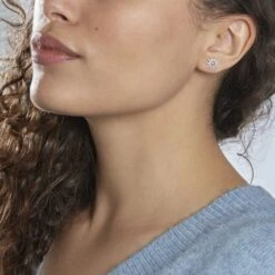 Boucles D'oreilles Dépareillées Bekhta Or Blanc Oxyde De Zirconium -Histoire d'Or B3OFBZE005 model0