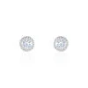 Boucles D'oreilles Puces Stelila Or Blanc Oxyde De Zirconium