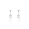 Boucles D'oreilles Pendantes Jordaine Or Blanc Oxydes