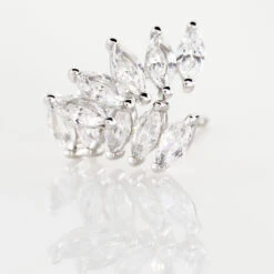 Bijoux D'oreilles Edma Or Blanc Oxyde De Zirconium -Histoire d'Or B3OFBZW327 view2