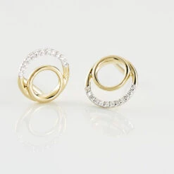 Boucles D'oreilles Puces Atlanta Or Jaune Diamant -Histoire d'Or B3OFJDW335 view2