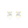 Boucles D'oreilles Puces Victoria Or Jaune Diamant