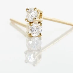 Boucles D'oreilles Puces Victoria Or Jaune Diamant -Histoire d'Or B3OFJDW409 view2